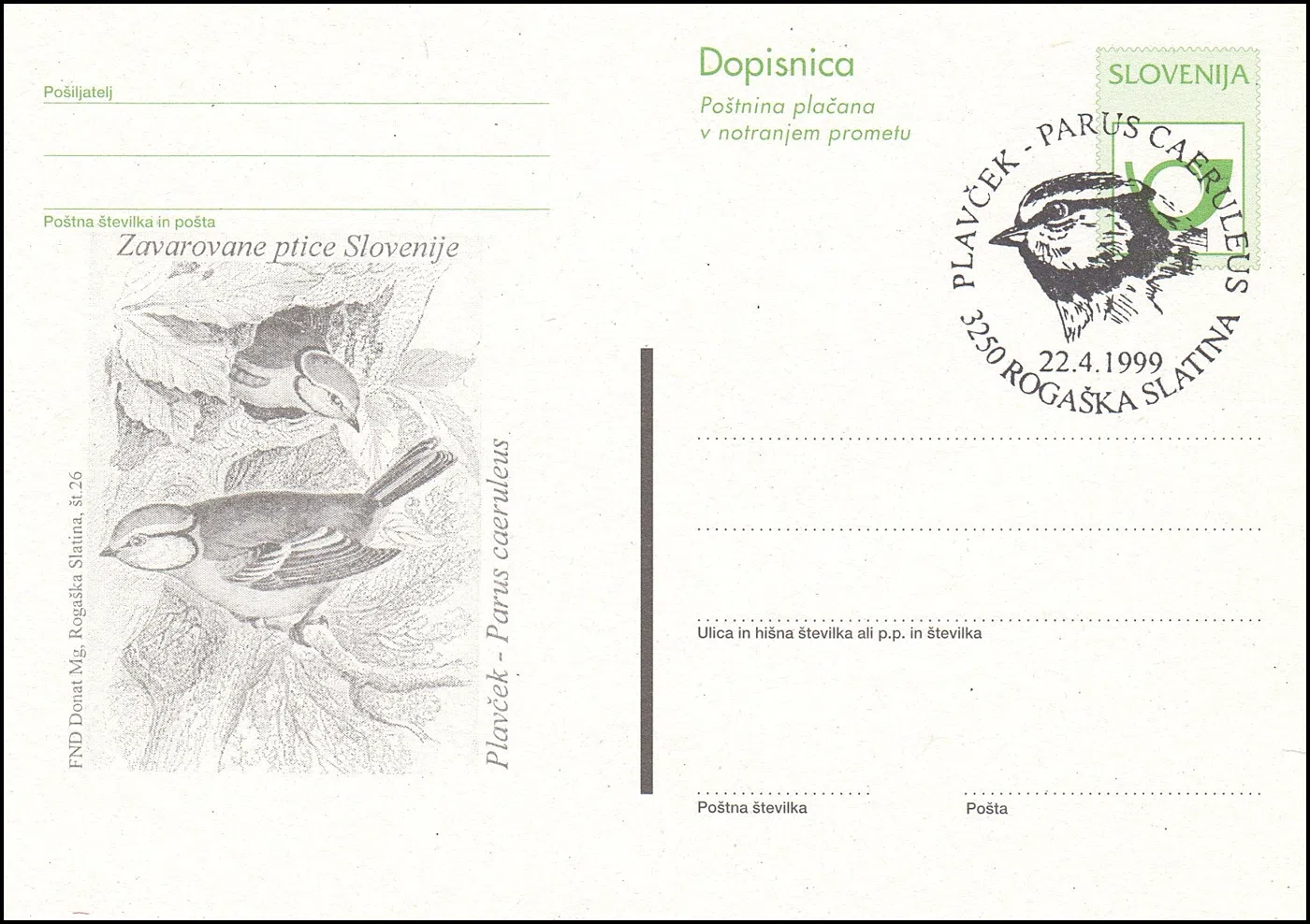 PLAVČEK - PARUS CAERULEUS